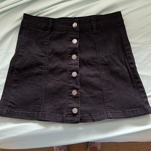 Black button-up skirt from Forever 21